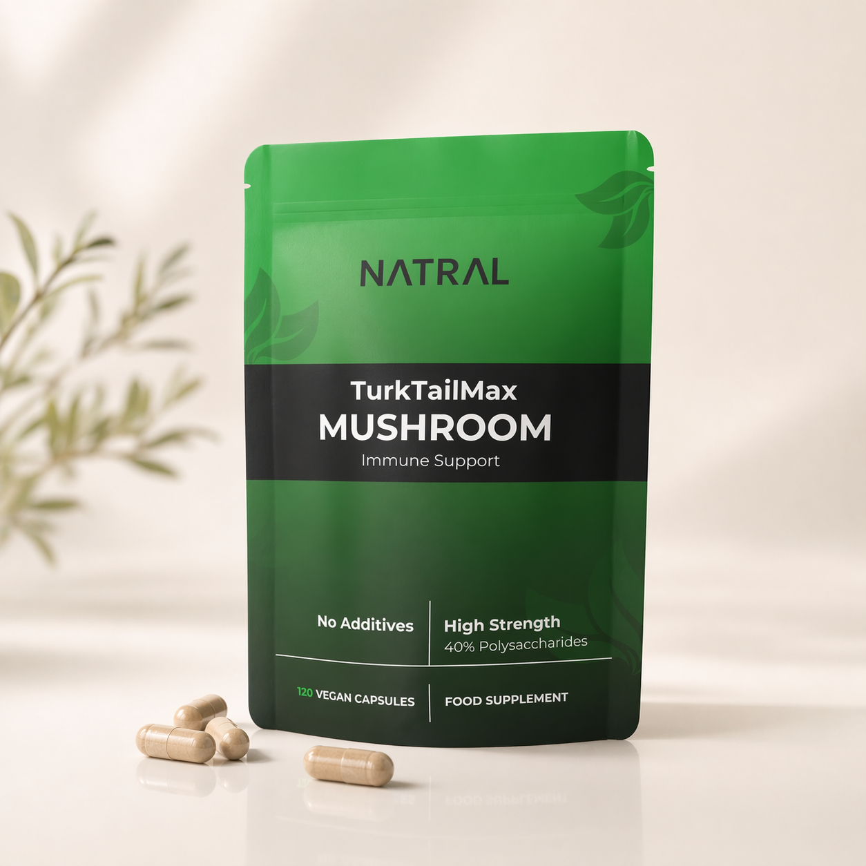 Turkey Tail Mushroom Extract Capsules